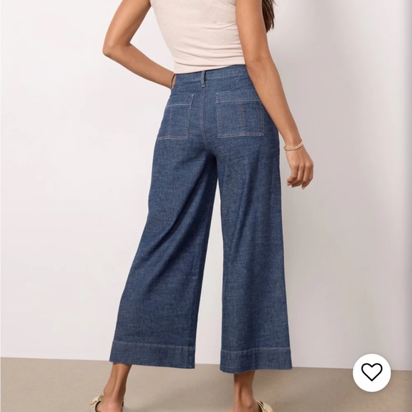 EVEREVE Joelle Stretch Wide-Leg Crop Pants in Stargazer - Picture 2 of 12